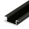 FILAGO profil Vestavný, zápustný profil pro LED pásky, materiál hliník, povrch černý, max šířka LED pásků w=12mm, rozměry 6,6x21,3mm, l=2000mm náhled 1