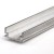 PROLED-16 VESTAVNÝ HLINÍKOVÝ profil pro LED pásek Vestavný podlahový, pochozí hliníkový profil, pro LED pásky šířky max w=10mm, rozměry 19,2x8,5mm, l=1m.