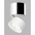 BRON C LED 11W Stropní přisazené bodové svítidlo, nastavitelný směr svícení, těleso hliník, povrch chrom/bílá, LED 1x11W, 770lm, teplá 3000K, Ra80, 230V, IP20, rozměry d=77mm, výška: 98,5mm
