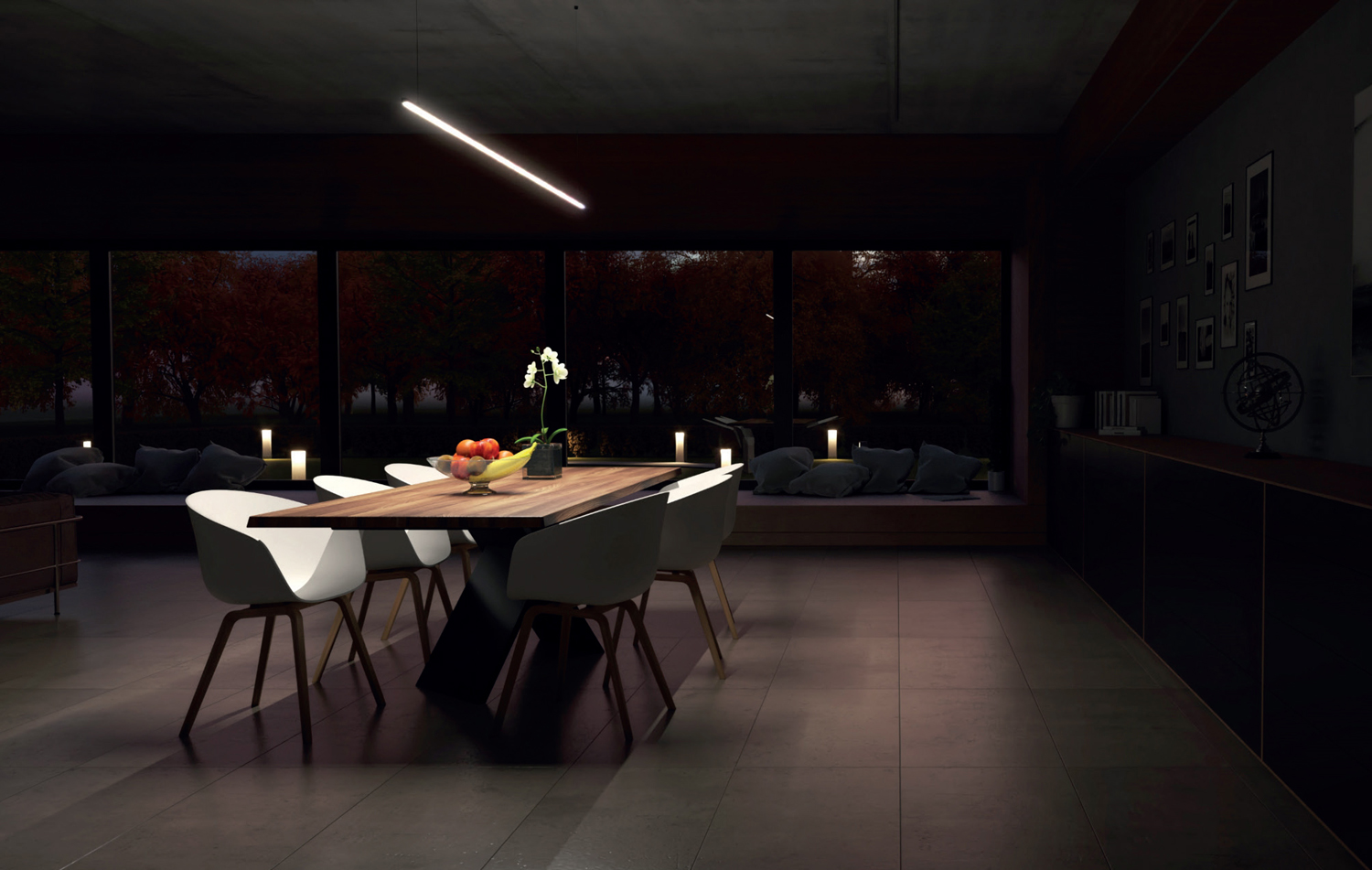 světlo varobené z LED profilu